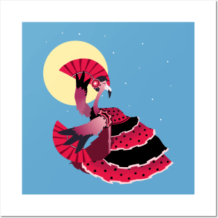 Flamenco Flamingo Posters and Art